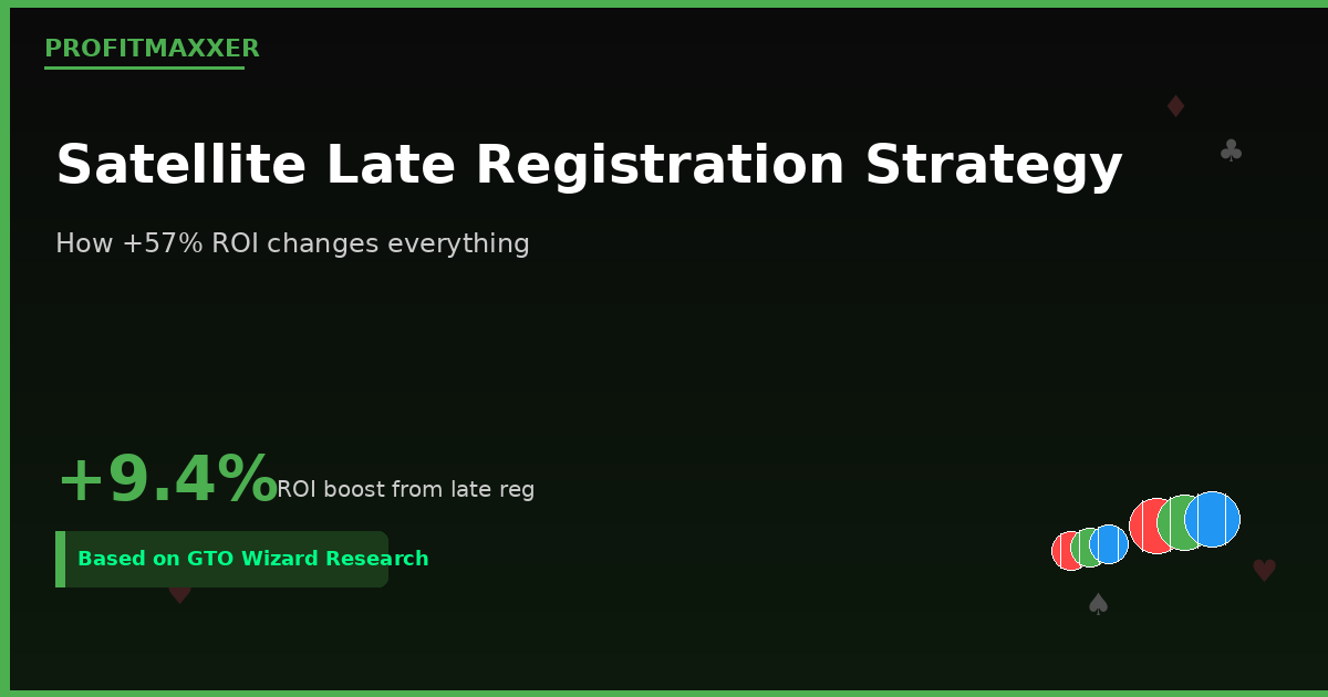 Satellite Late Registration Strategy - +57% ROI boost from late registering poker satellites